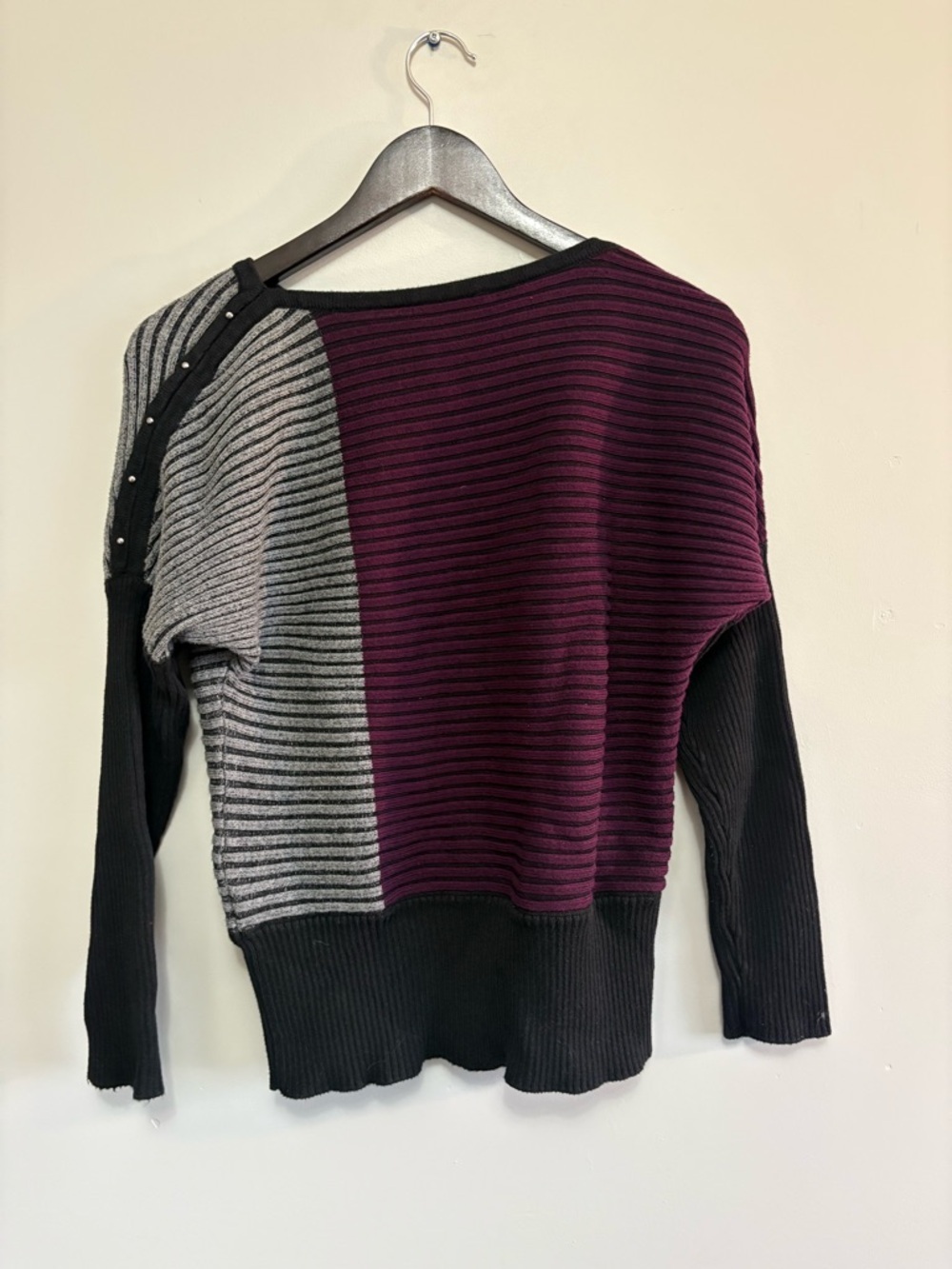 Vintage Style Striped Ribbed Sweater - Picture 3 of 7